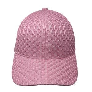 Blue Ocean Strapback Baseball Cap Pink One Size Adjustable Mesh Curved Blank